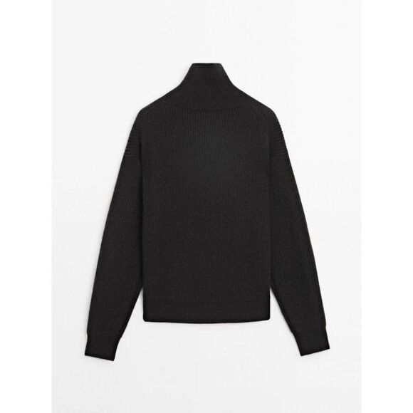 Massimo Dutti Womens Cashmere Sweater M Medium Gray TurtleNeck 5687/605 NWT - Picture 4 of 10